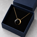 Black Onyx Crescent Moon Necklace – Timeless Elegance & Celestial Beauty