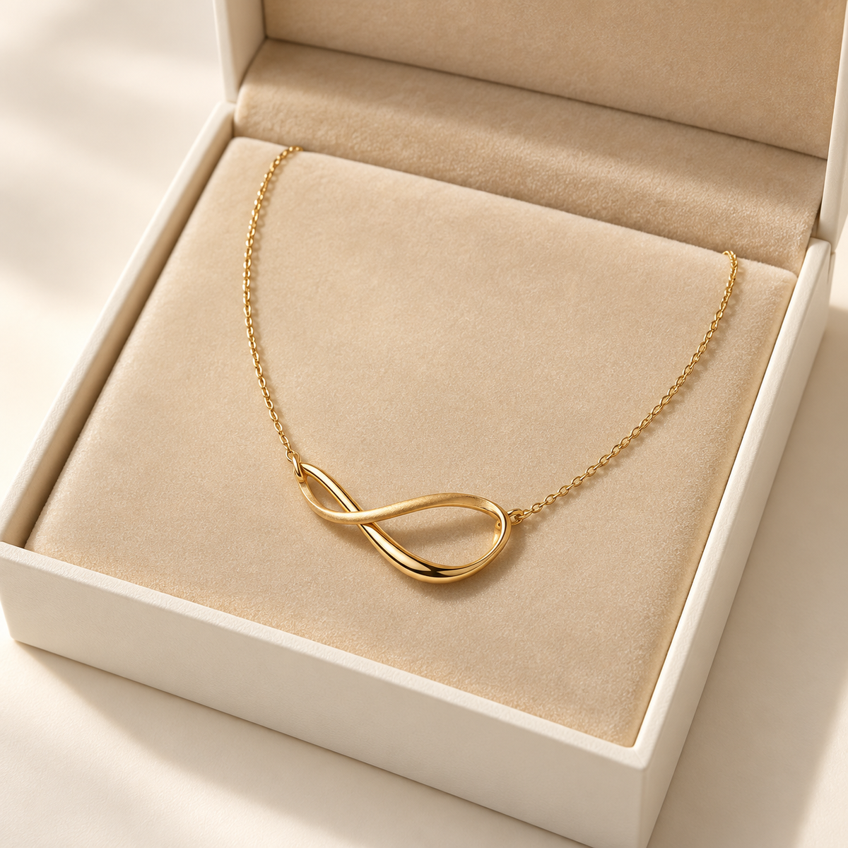 Golden Infinity Necklace – Timeless Love & Elegant Minimalist Design