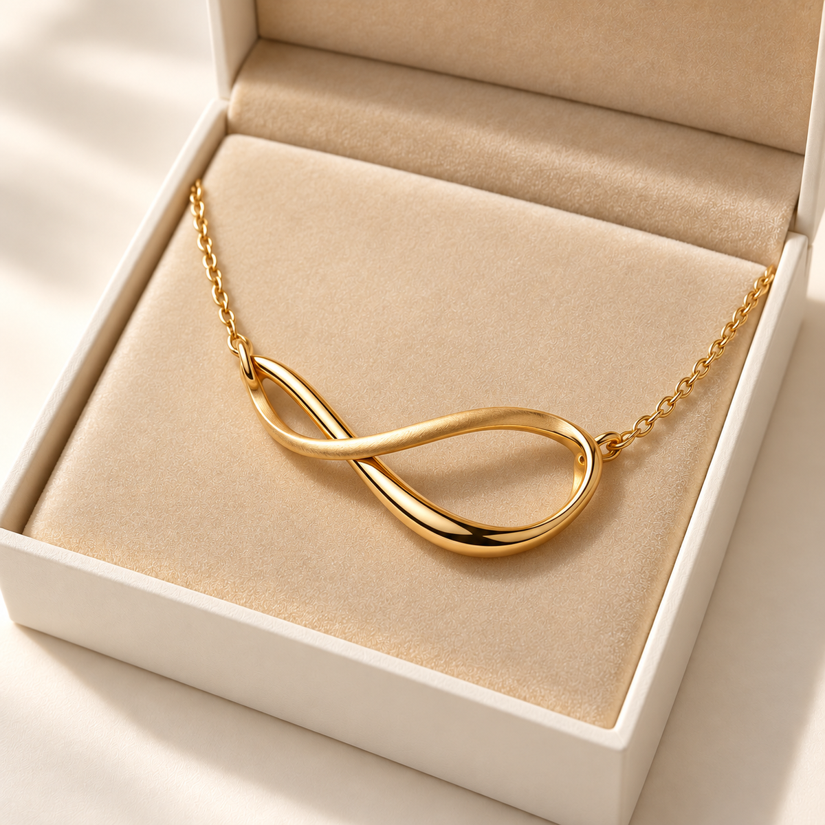 Golden Infinity Necklace – Timeless Love & Elegant Minimalist Design