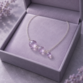 Lavender Crystal Beaded Necklace – Delicate Purple Elegance & Romantic Charm
